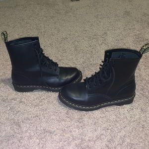 smooth leather lace up black Dr. Martens